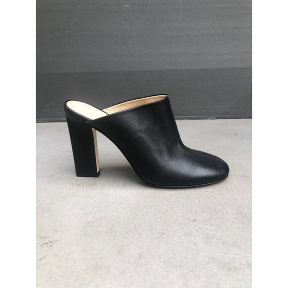 WANDLER woman's black leather Mules heels clogs size 38.5 - Picture 7 of 11